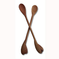 Wooden Spoon, Hand Carved From Saba Wood