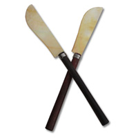 Wooden Knife With Shell, Hand Carved From Sono Wood