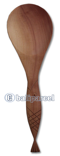 Wooden Spoon For Rice, Hand Carved From Saba Wood