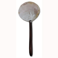 Wooden Spoon With Shell, Hand Carved From Sono Wood
