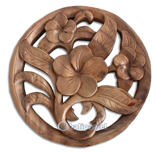 Wooden Cambodia Wallhanging, Hand Carved From Suar Wood With Natural Polished