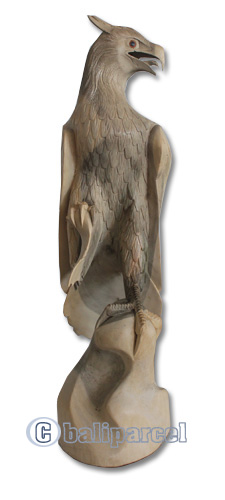 Wooden Eagle, Hand Carved From Waru Wood