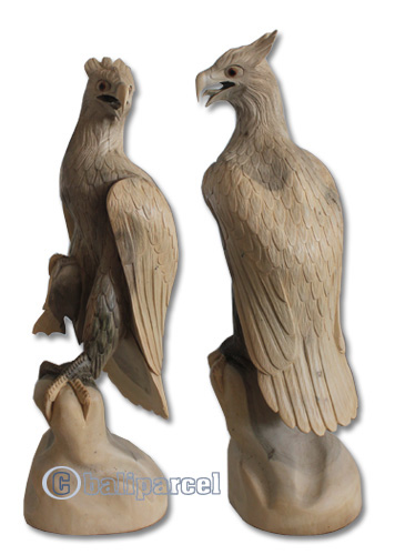 Wooden Eagle, Hand Carved From Waru Wood