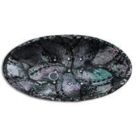 Wooden Soap Dish With Shell, Hand Carved From Sono Wood 