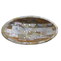 Wooden Soap Dish With Shell, Hand Carved From Sono Wood 