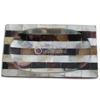 Wooden Soap Dish With Shell, Hand Carved From Sono Wood 