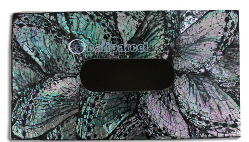 Tissue Holder, Handmade From Shell With Resin