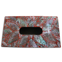 Tissue Holder, Handmade From Shell With Resin