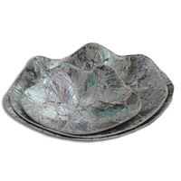 Plate, Set Of 3, Made Form Shell