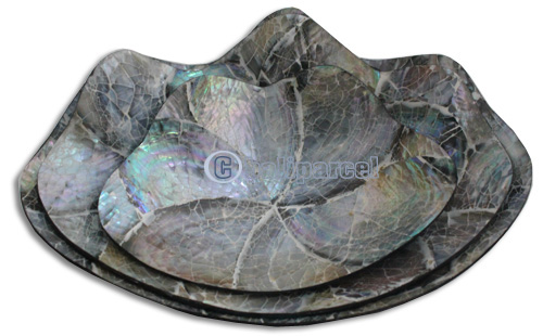 Plate, Set Of 3, Made Form Shell