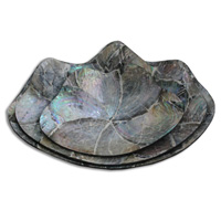 Plate, Set Of 3, Made Form Shell