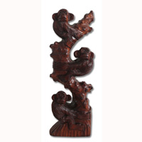 Wooden 3 Monkey, Hand Carved From Suar Wood With Brown Polished