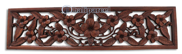 Wooden Cambodia Wallhanging, Hand Carved From Suar Wood With Brown Polished