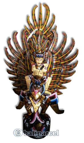 Garuda Wisnu Craft And Painted Made From Albesia Wood