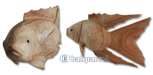 Wooden Fish, Hand Carved From Hibiscus Wood With Natural Polished