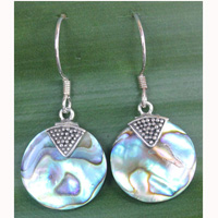 Earring From Silver With Shell