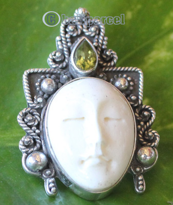 Pendant With Silver And Bone