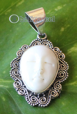 Pendant With Silver And Bone