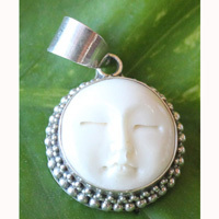 Pendant With Silver And Bone