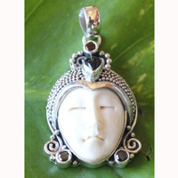 Pendant With Silver And Bone