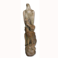 Wooden 2 Eagle, Hand Carved From Waru Wood