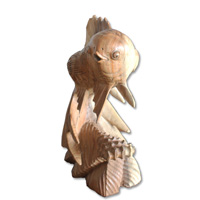 Wooden Fish, Hand Carved From Suar Wood With Natural Polished