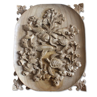 Wooden Wallhanging, Hand Carved From Waru Wood With Natural Polished