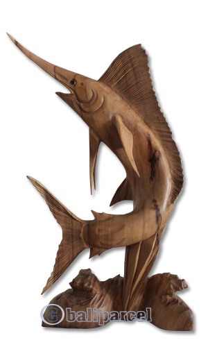 Wooden Fish, Hand Carved From Waru Wood With Natural Polished