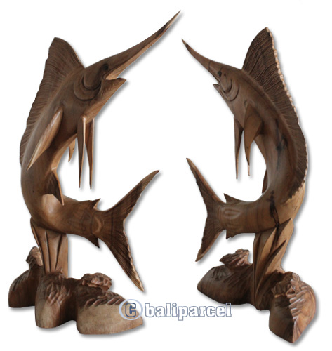 Wooden Fish, Hand Carved From Waru Wood With Natural Polished