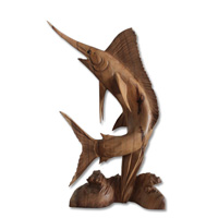 Wooden Fish, Hand Carved From Waru Wood With Natural Polished
