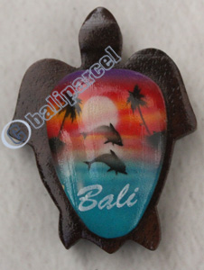 Magnet With Airbrushed, Handcarved From Sono Wood