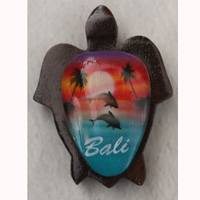 Magnet With Airbrushed, Handcarved From Sono Wood