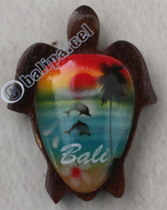 Magnet With Airbrushed, Handcarved From Sono Wood