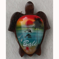 Magnet With Airbrushed, Handcarved From Sono Wood