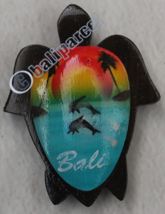 Magnet With Airbrushed, Handcarved From Sono Wood