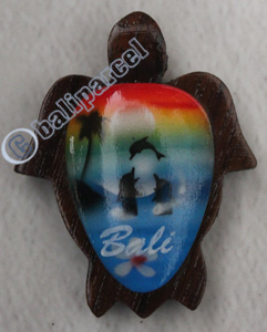 Magnet With Airbrushed, Handcarved From Sono Wood