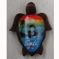 Magnet With Airbrushed, Handcarved From Sono Wood