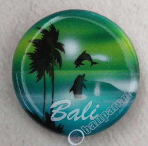 Magnet With Airbrushed, Handcarved From Albesia Wood