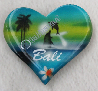 Magnet With Airbrushed, Handcarved From Albesia Wood