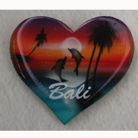 Magnet With Airbrushed, Handcarved From Albesia Wood