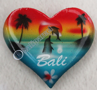Magnet With Airbrushed, Handcarved From Albesia Wood