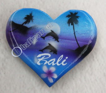 Magnet With Airbrushed, Handcarved From Albesia Wood