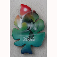 Magnet With Airbrushed, Handcarved From Albesia Wood