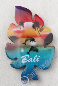 Magnet With Airbrushed, Handcarved From Albesia Wood