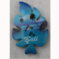 Magnet With Airbrushed, Handcarved From Albesia Wood