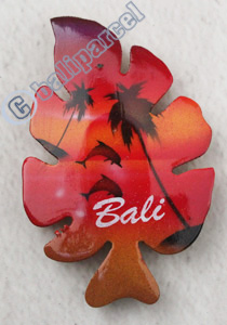 Magnet With Airbrushed, Handcarved From Albesia Wood
