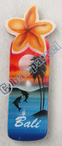Magnet With Airbrushed, Handcarved From Albesia Wood