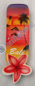 Magnet With Airbrushed, Handcarved From Albesia Wood