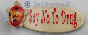 Magnet With Airbrushed, Handcarved From Albesia Wood