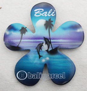 Magnet With Airbrushed, Handcarved From Albesia Wood